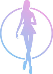 Sticker - Fashion slim woman figure