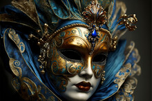 Venetian Carnival Mask, Generative AI