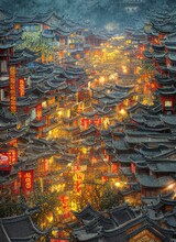 Linquan, Shanxi, China. Generative AI.