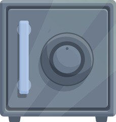 Poster - Storage money box icon cartoon vector. Safe deposit. Bank cash