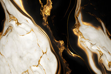  Luxurious marble background. Black and gold marble texture. Elegant white and gold marble background. Generative AI.