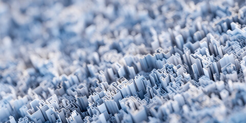Leinwandbilder - Infinite maze mega city: technology and development concepts, original 3d rendering