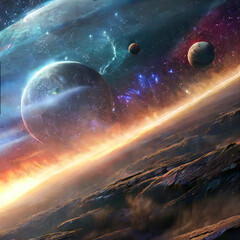 Wall Mural - deep space concept. generative ai