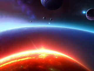 Wall Mural - deep space concept. generative ai
