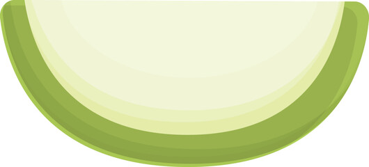 Poster - Kohlrabi piece icon cartoon vector. Healthy food. Organic plant