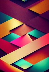Wall Mural - Colorful wavy shapes abstract background. Decorative vertical illustration with metalic texture. Shiny material colorful wavy shapes with gold pattern.