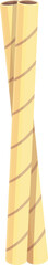 Poster - Milk wafer rolls icon cartoon vector. Stick roll. Straw cookie