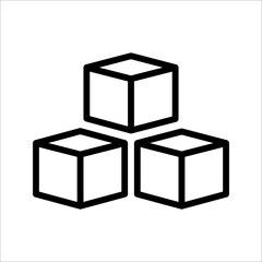 Poster - Cube icon. In Trendy Design Vector. Vector illustration on a white background.