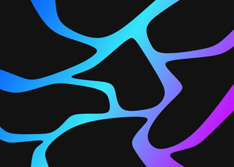 Poster - Abstract background with gradient color wavy line pattern