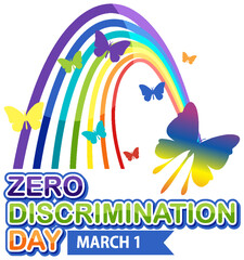 Wall Mural - Zero discrimination day banner design