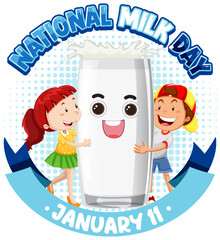 Poster - National milk day January icon