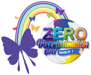 Wall Mural - zero discrimination day banner design
