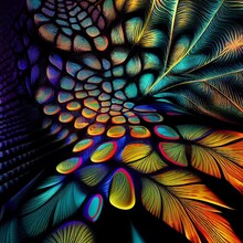 Abstract Fractal Background. Generative Ai.