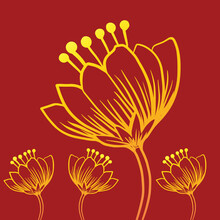 Floral Organic Spiral Icon, Logo, Vector Illustration.