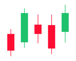 Poster - Japanese candle stick pattern chart design. Crypto, stock and forex business investment trading analysis.