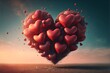 valentines background with hearts ,Valentine's and love concept,Generative AI