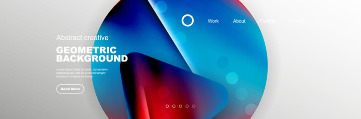 Wall Mural - Abstract background for your landing page design. Web page for website or mobile app wallpaper