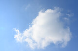 Fototapeta Niebo - white cloud on blue sky, natural background