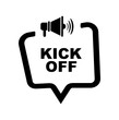 kick off sign on white background