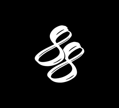 Vector Numbers Logo Handlettering Calligraphy Style 88