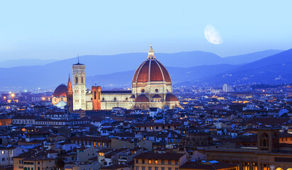 Wall Mural - Panorama of Florence and Cathedral of Santa Maria del Fiore (Duomo) in Florence