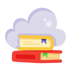 Wall Mural - cloud library