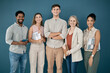 © Lou W/peopleimages.com - Portrait, teamwork and collaboration of business people in office. Cooperation, team building and group of happy employees, men and women with vision, mission and success mindset in company workplace