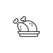 © van - chicken icon. outline icon