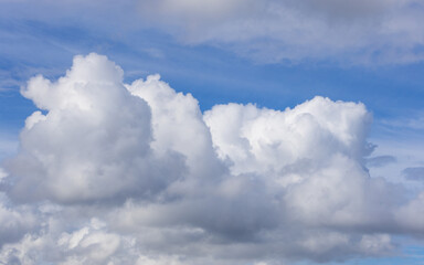 Wall Mural - fluffy white clouds in the sky.