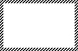 © i_fleurs - rectangle frame with black and white striped pattern, 6x4 ratio scale border isolated on transparent background, clip art, cut out, PNG illustration with space for photo, text