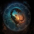 Scorpio magical zodiac sign, astrology, Generative AI