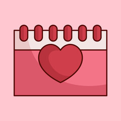 Sticker - vector collection of cartoon valentine elements