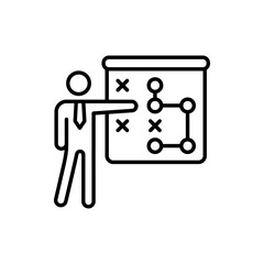 Wall Mural - Strategy Presentation icon in vector. Logotype