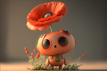 Cute Poppy Character, Generative AI