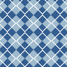 Seamless Blue Argyle Classic Textile Diamond Pattern