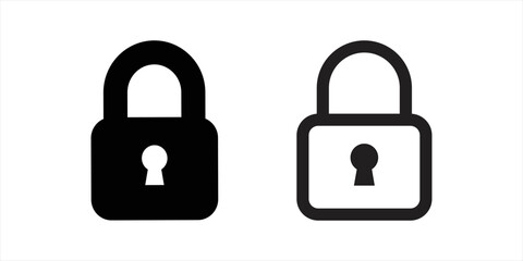 Aufkleber - Locks icon PNG format. Locked and unlocked icon. Lock symbol isolated on transparent background. Padlock sign and symbol for apps and websites.