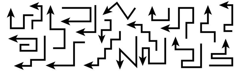 Poster - Randomly shaped Vector arrows collection. Arrows icon. Arrow vector icon. Arrows vector collection