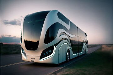 Wall Mural - futuristic bus with a cool design