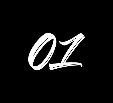 Vector Numbers Logo Handlettering Calligraphy Style 01