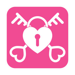 simple illustration of heart icon for st. valentines day