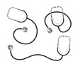 © graphic_arts - Stethoscope or Phonendoscope. Vector set. Clipart isolated on white background.