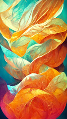 Poster - Gradient blob abstract glow background illustration Generative AI Content by Midjourney