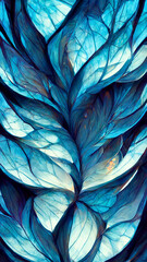 Wall Mural - blue gradient glass fractal colorful photo realistic illustration generative ai content by midjourne