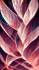 Wall Mural - pink gradient glass fractal colorful photo realistic illustration Generative AI Content by Midjourney