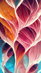 Wall Mural - pink gradient glass fractal colorful photo realistic illustration generative ai content by midjourne