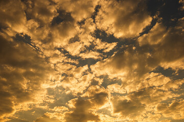 Wall Mural - sunset sky with clouds