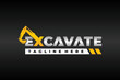 excavator text logo