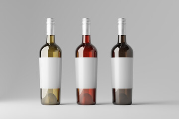 Sticker - wine bottle mockup