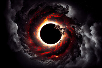 Wall Mural - Dark fantasy Eclipse of darkness - By Generative AI