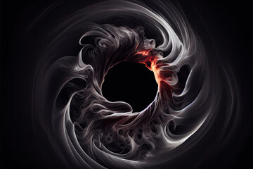 Wall Mural - Smoke Black hole of darkness - By Generative AI